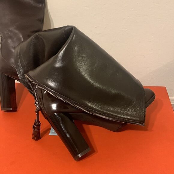 Hogan- Italian designer,  knee high  soft leather and lining boots, size 8,5 - Picture 9 of 9